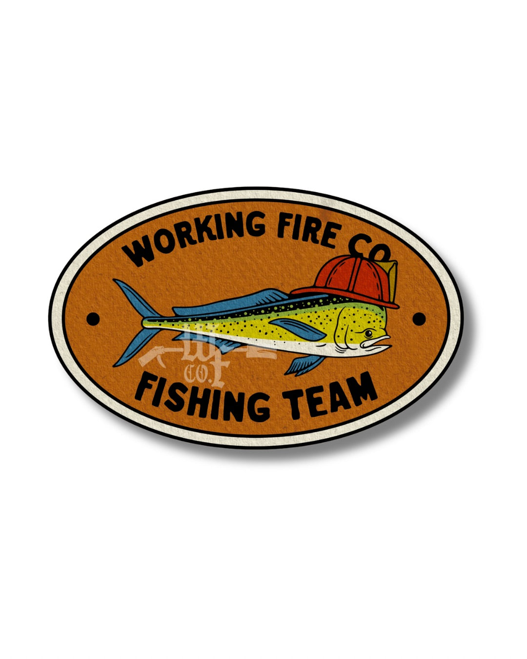 Working Fire Fishing Team Sticker