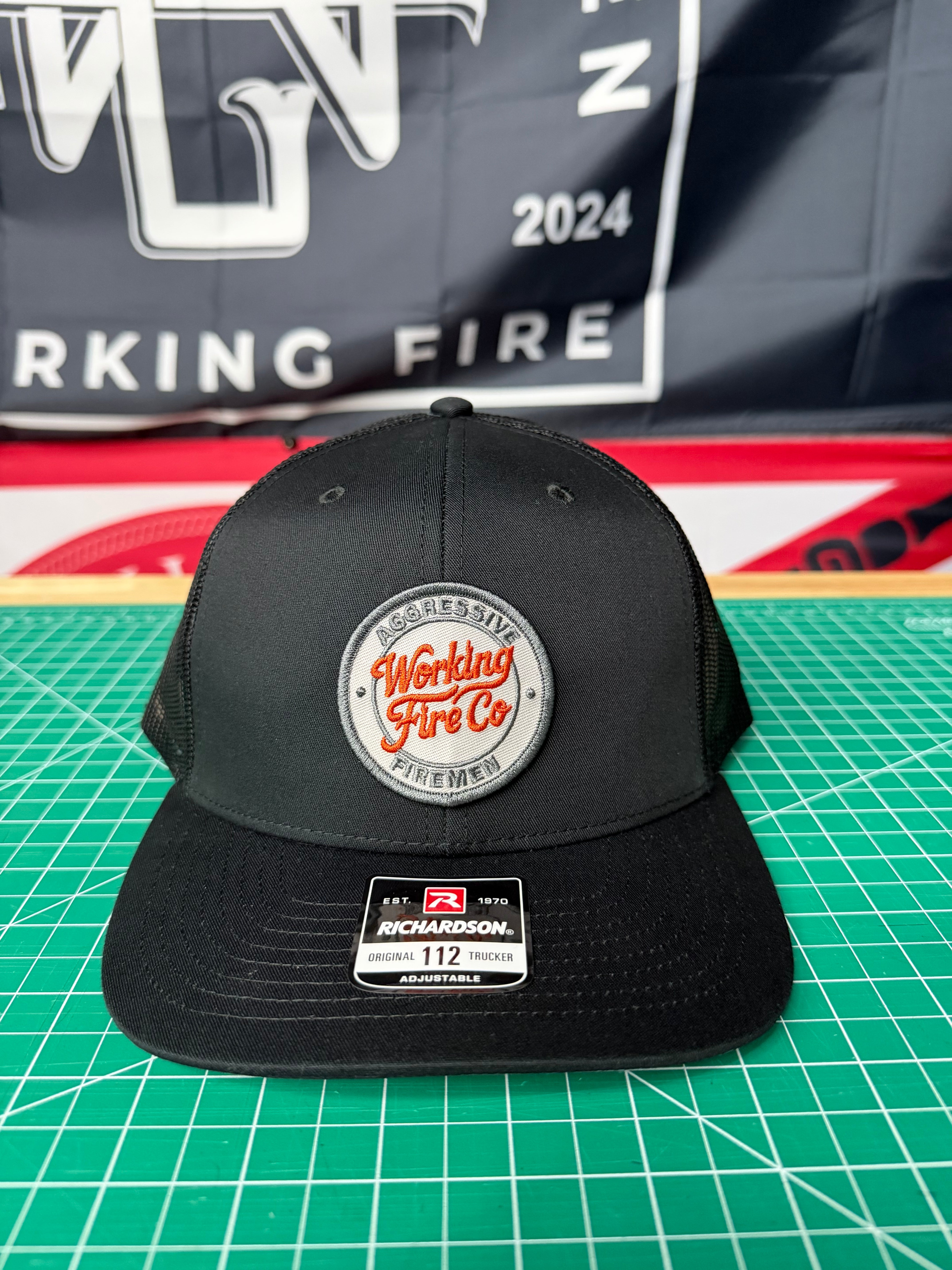 Aggressive Firemen Circle Badge Hat
