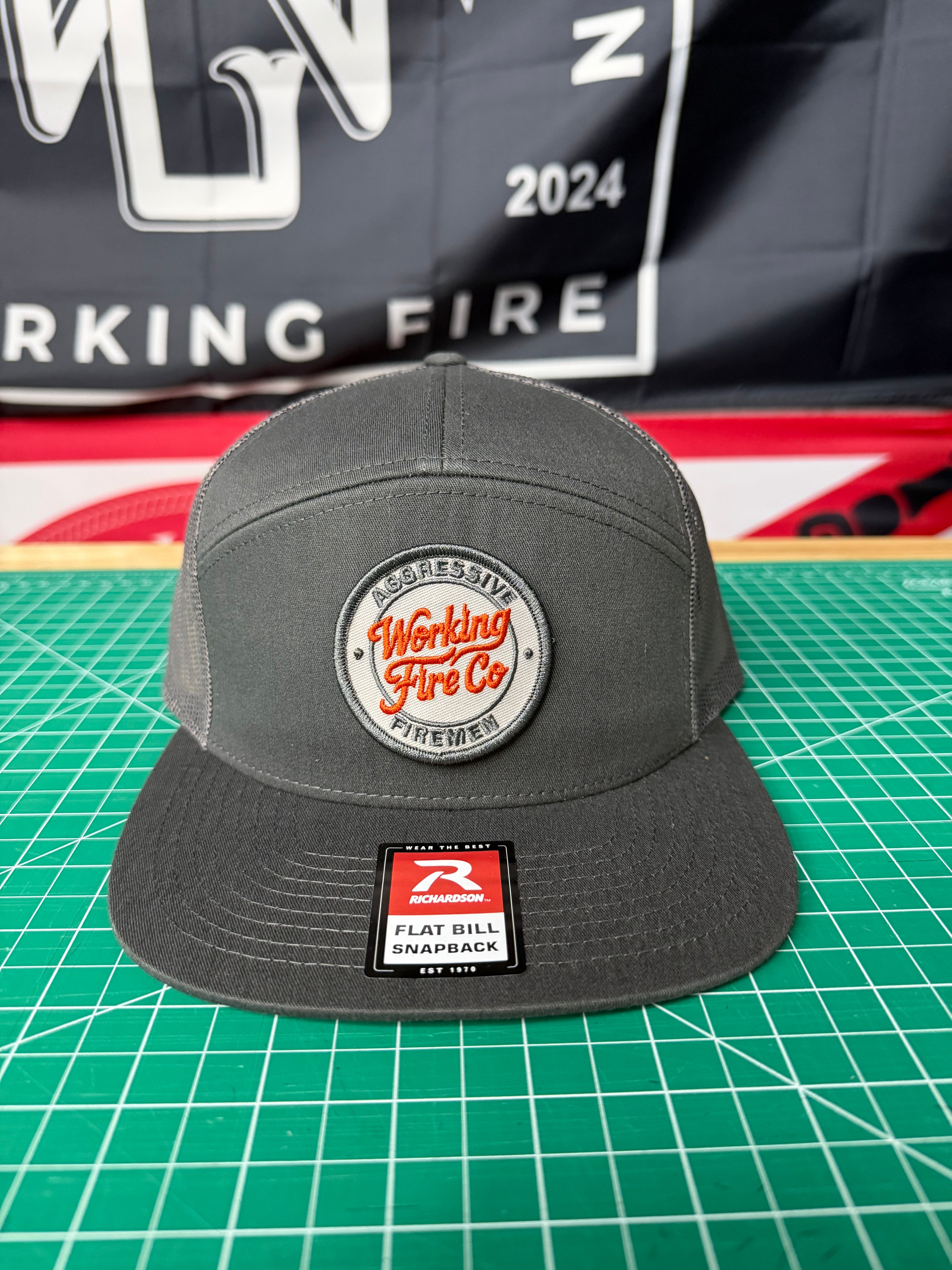 Aggressive Firemen Circle Badge Hat