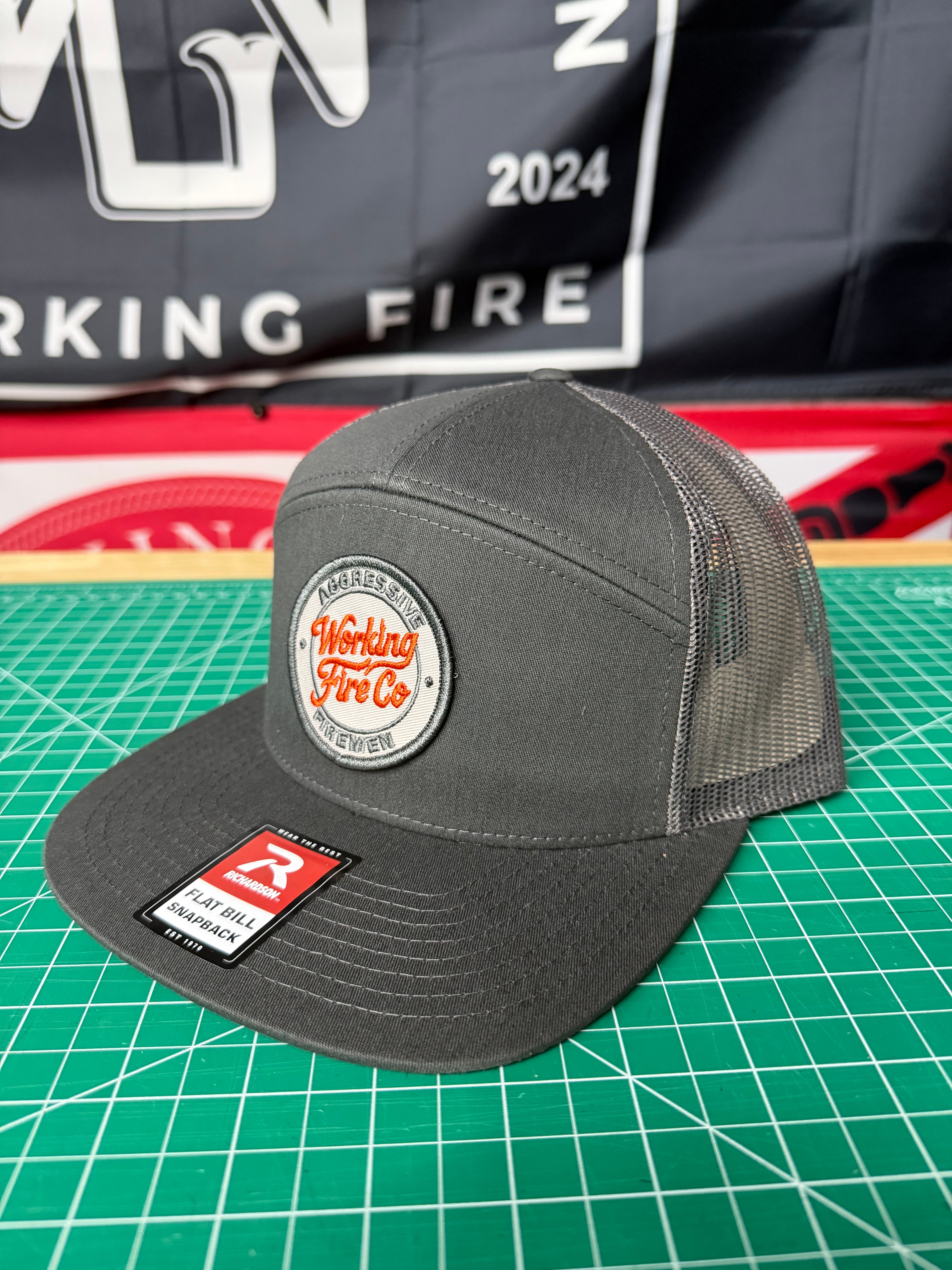 Aggressive Firemen Circle Badge Hat