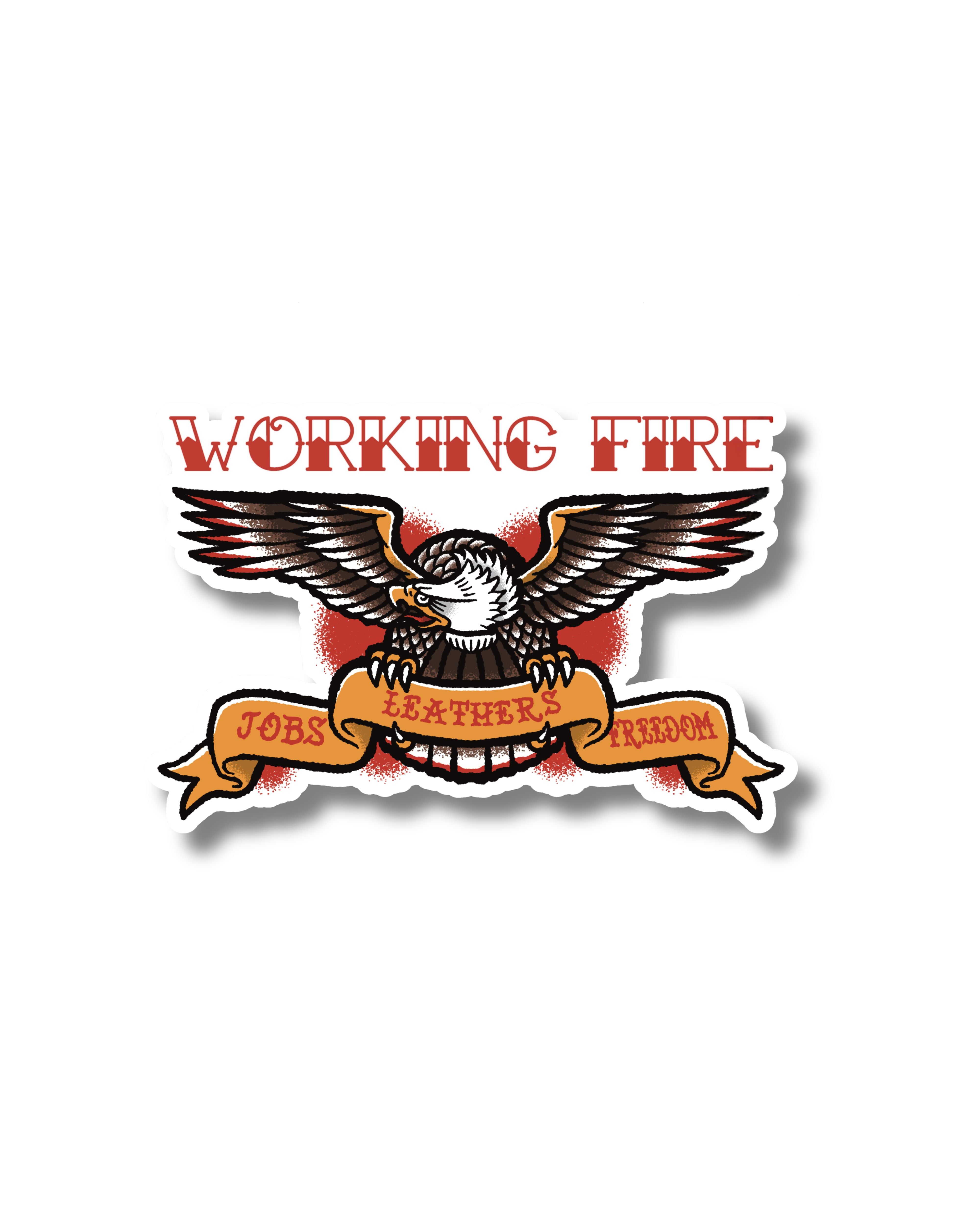 Jobs Leathers Freedom Eagle Sticker