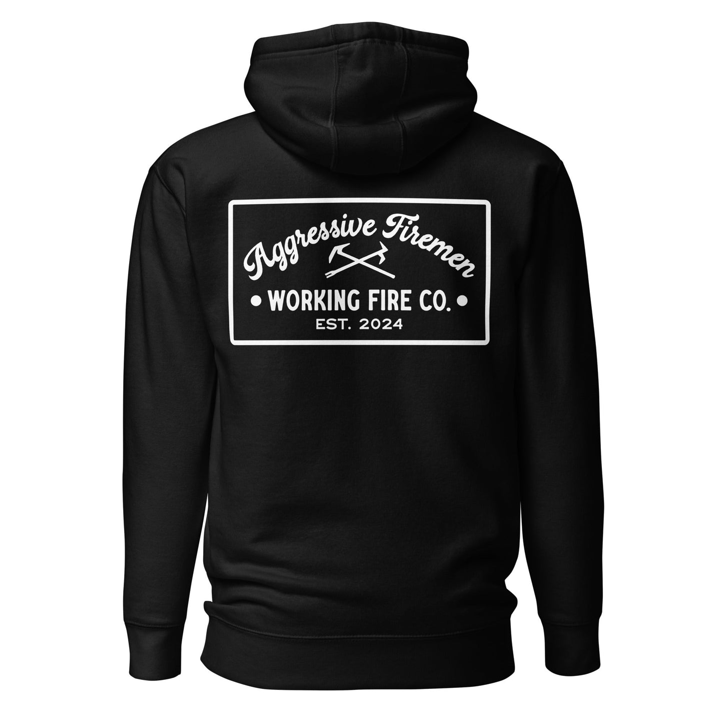Aggressive Fireman Badge Hoodie - Working Fire Co