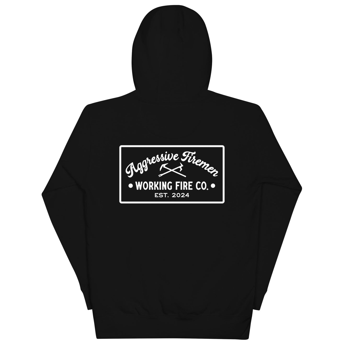 Aggressive Fireman Badge Hoodie - Working Fire Co