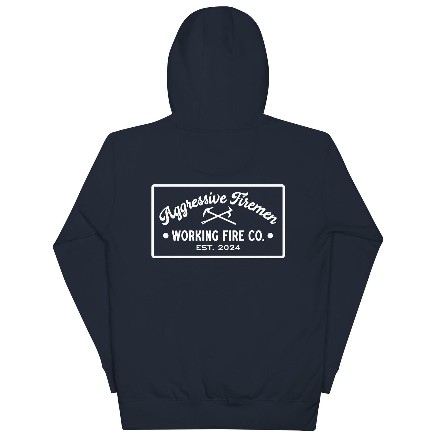 Aggressive Fireman Badge Hoodie - Working Fire Co