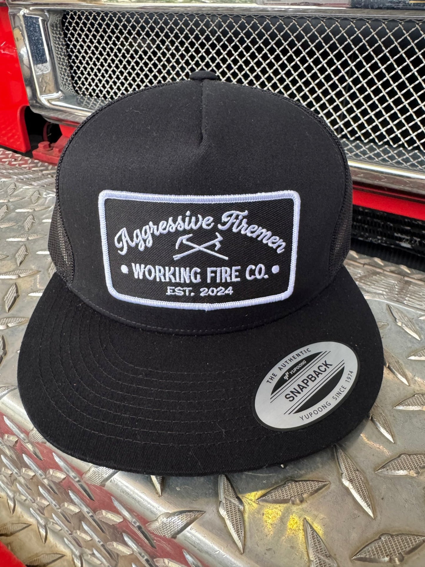 Aggressive Firemen Badge Hat - Working Fire Co