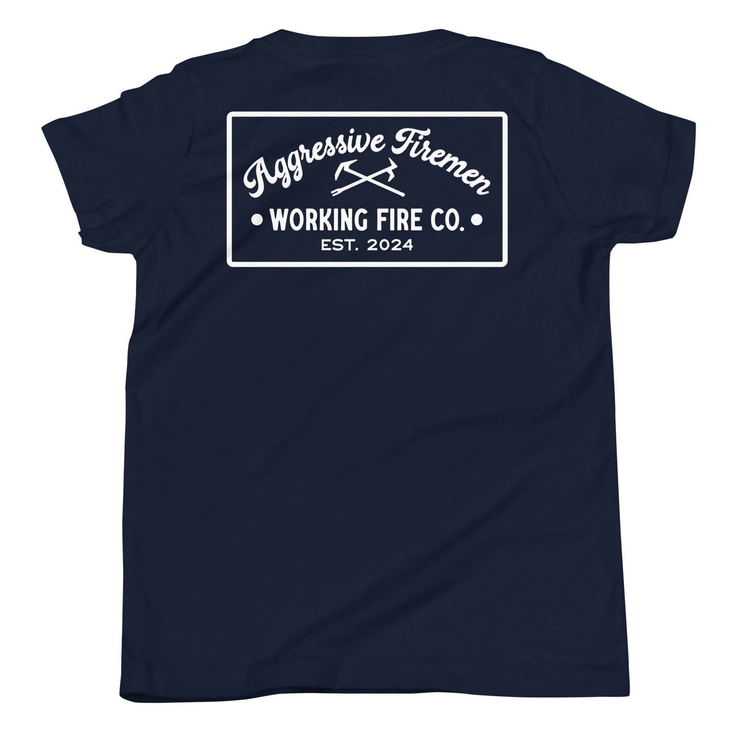 Aggressive Firemen Youth Short Sleeve T-Shirt - Working Fire Co