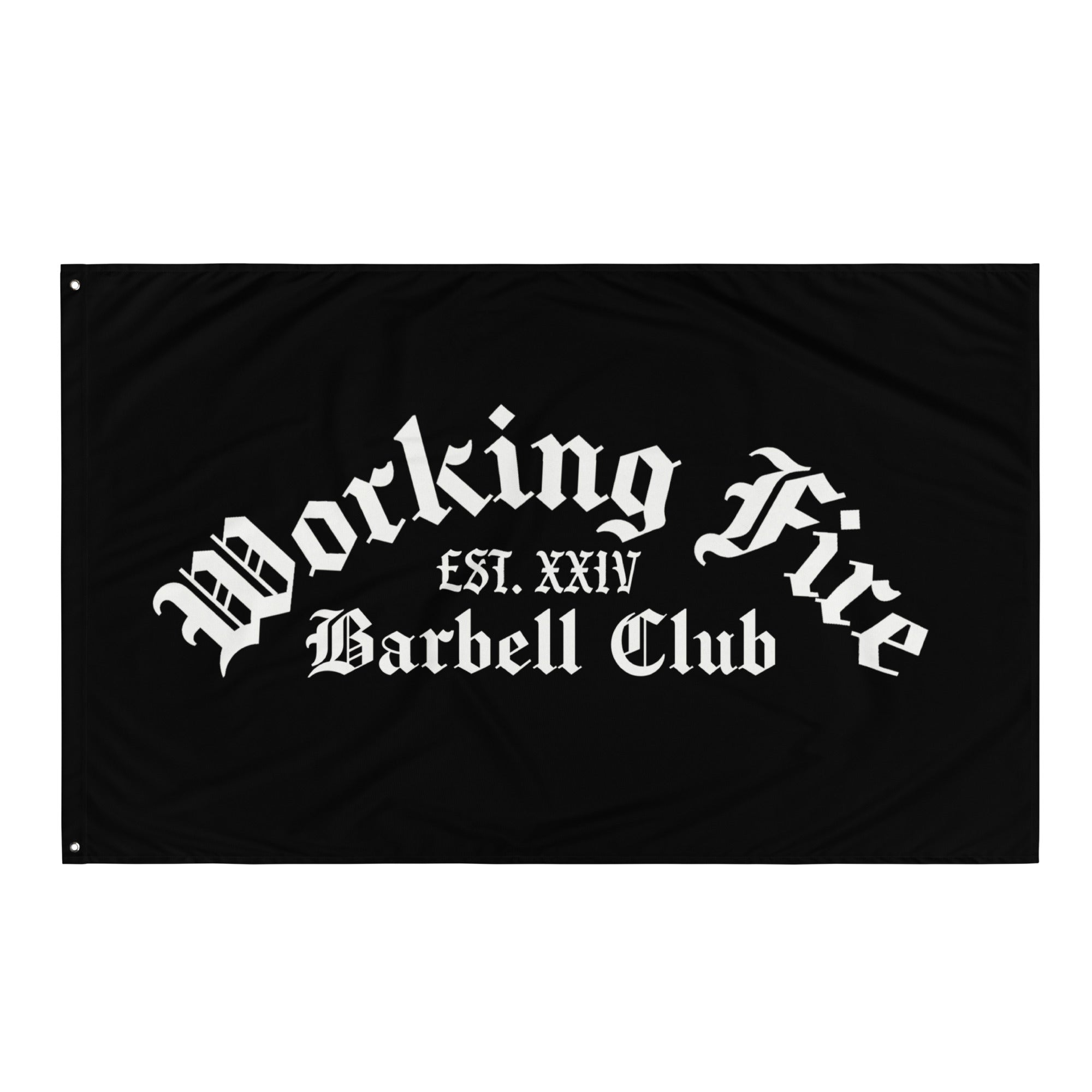 Working Fire Barbell Club Flag