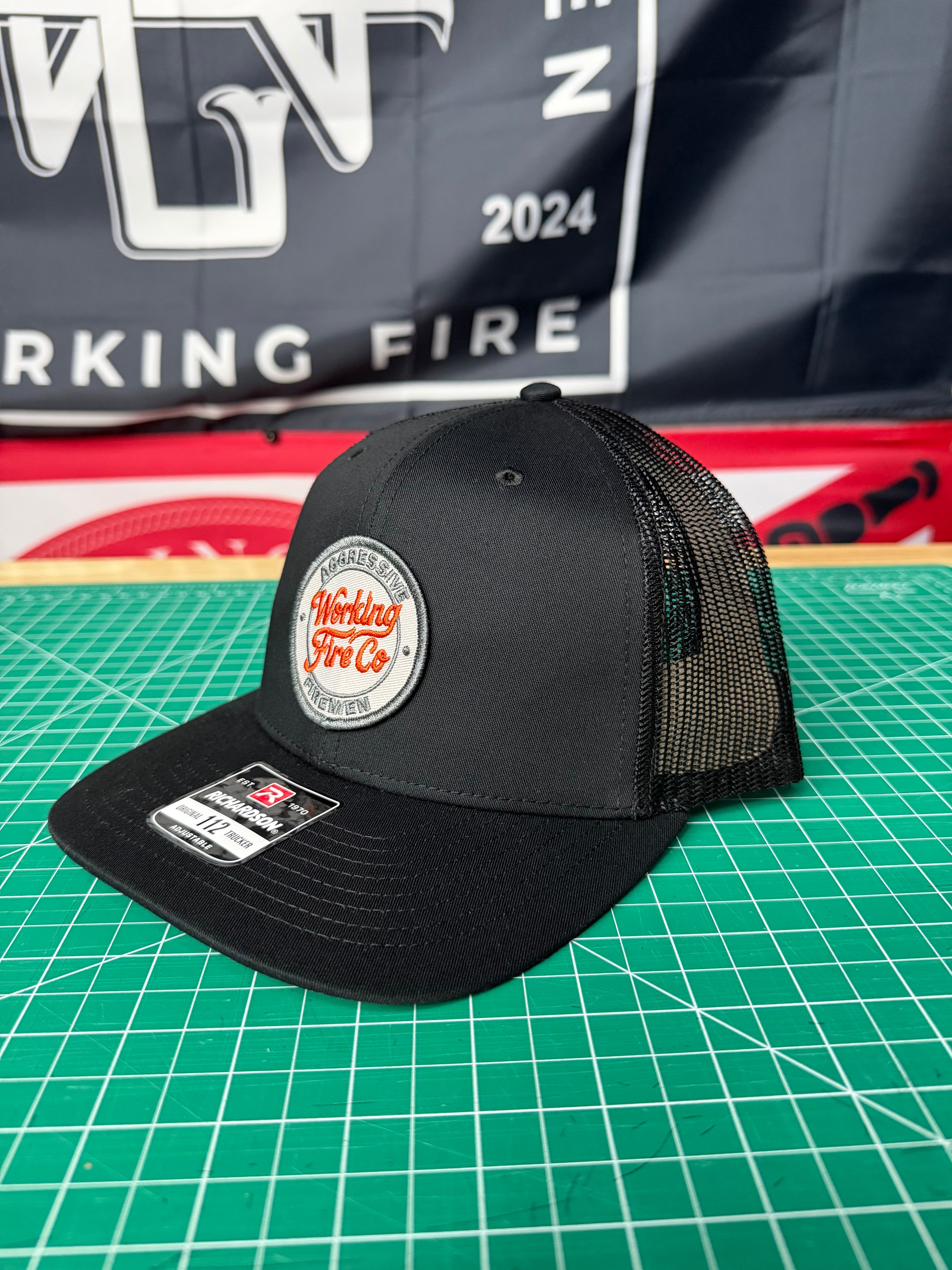 Aggressive Firemen Circle Badge Hat