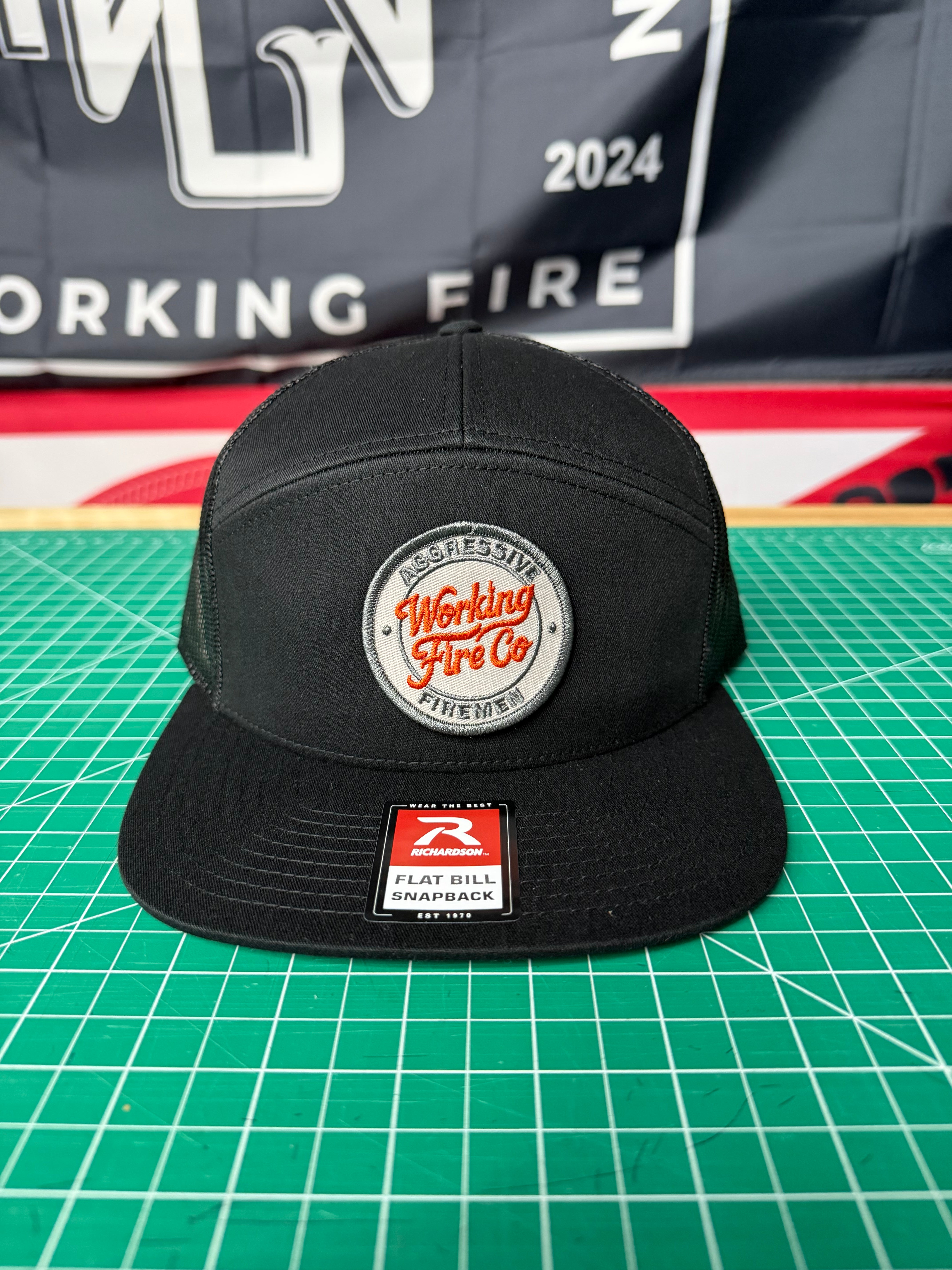 Aggressive Firemen Circle Badge Hat