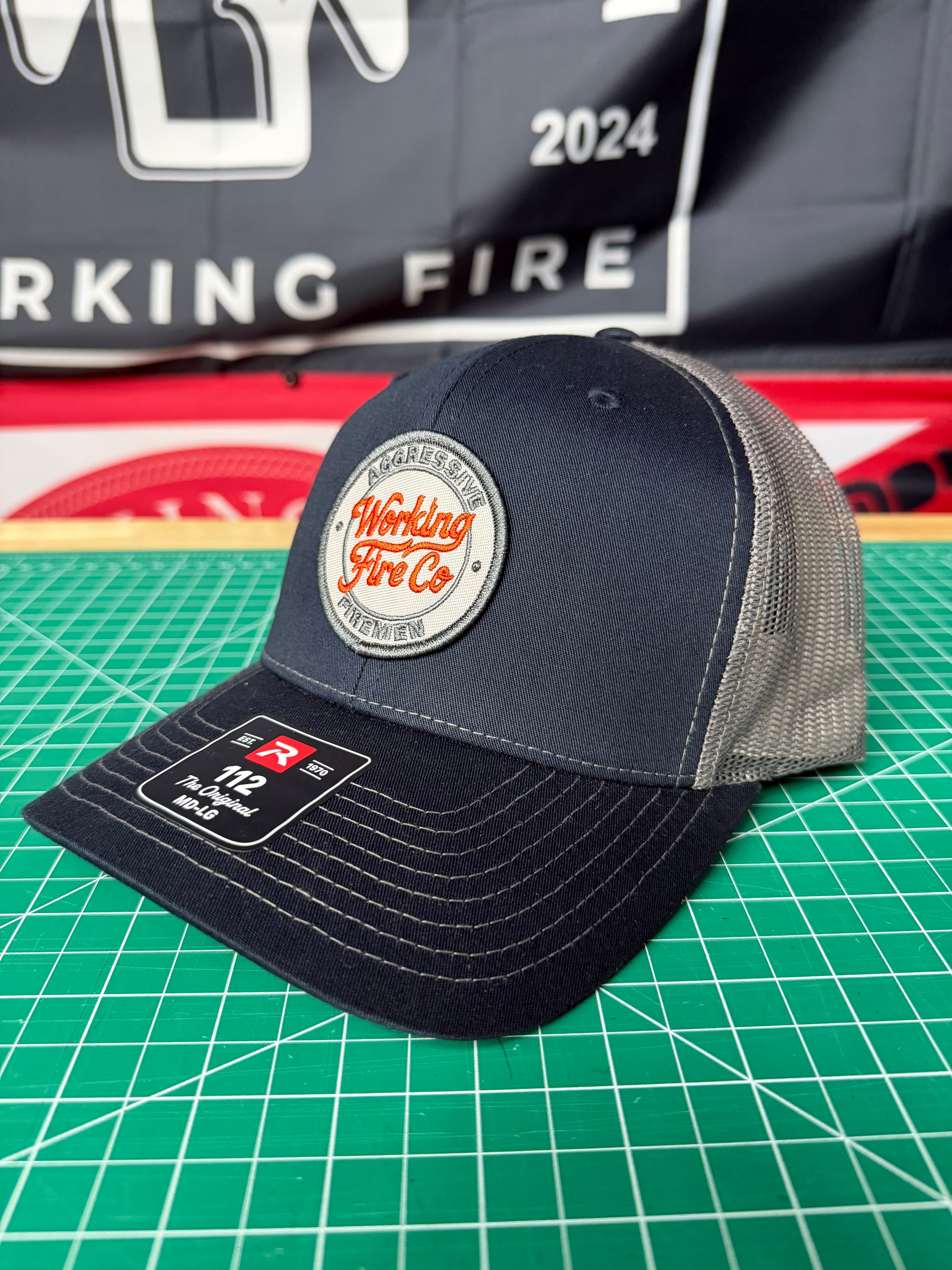 Aggressive Firemen Circle Badge Hat