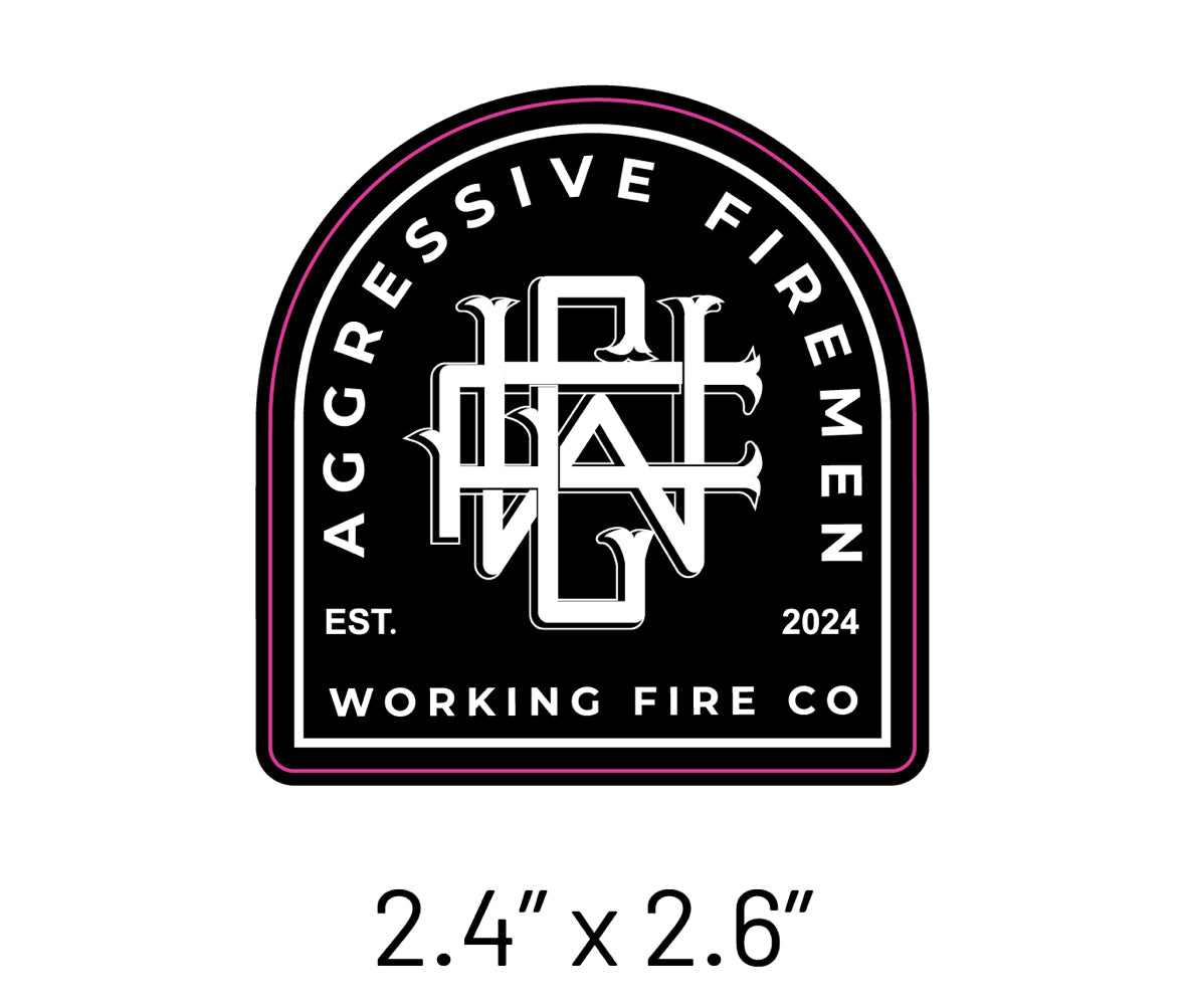 Aggressive Firemen Working Fire Co sticker