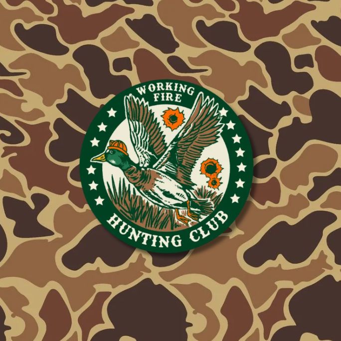Working Fire Hunting Club Sticker