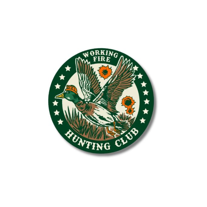 Working Fire Hunting Club Sticker