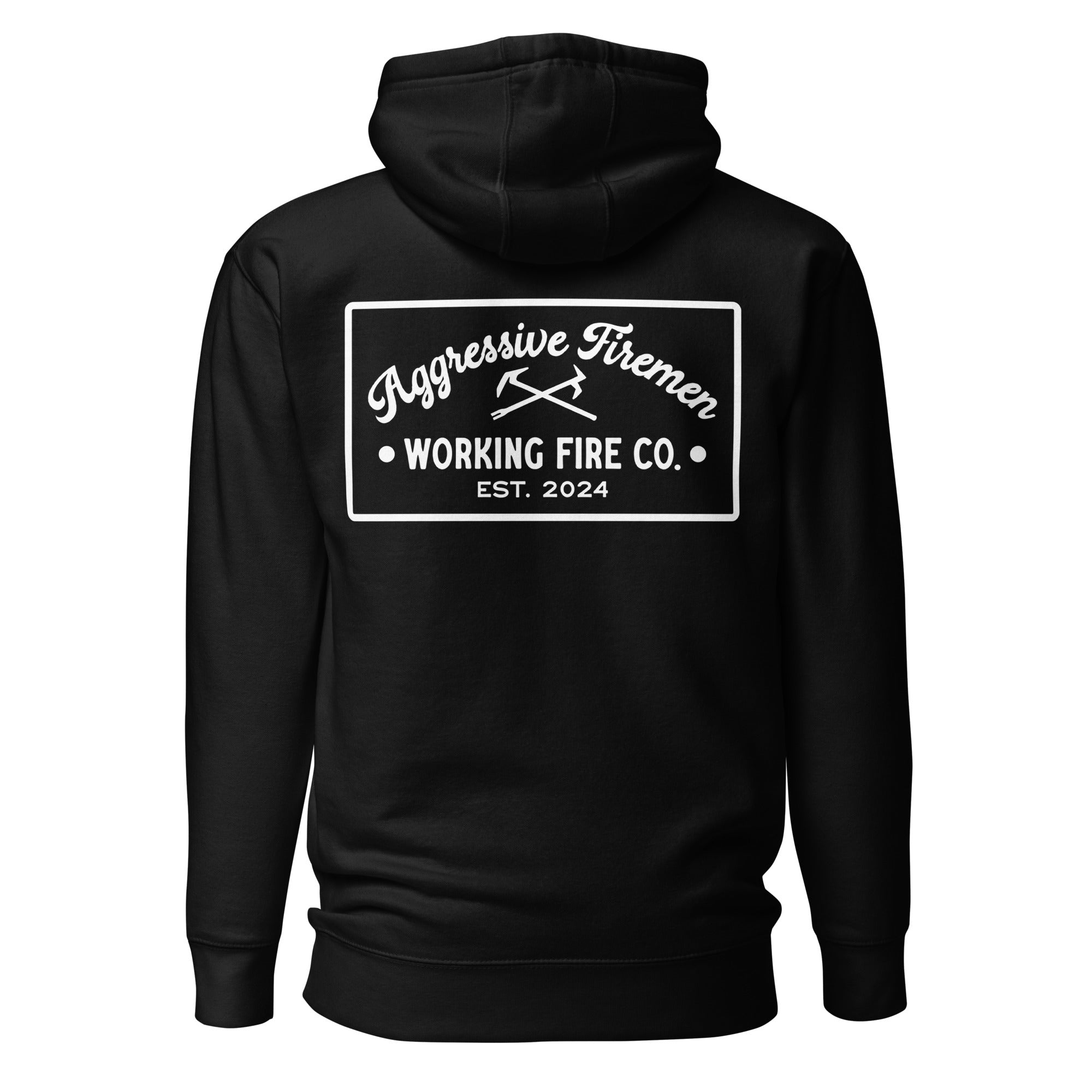 Aggressive Fireman Badge Hoodie - Working Fire Co