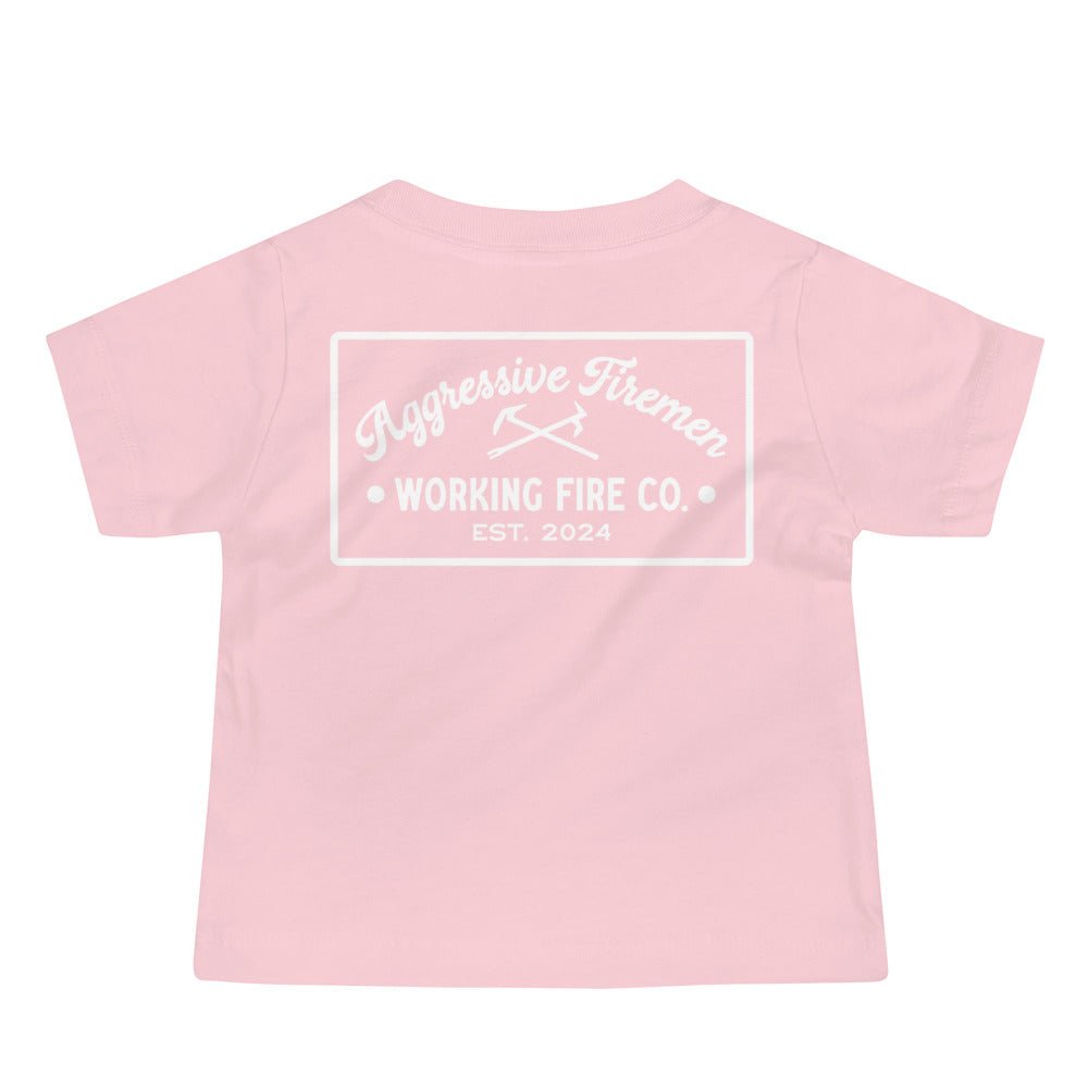 Aggressive Firemen Baby Short Sleeve Tee - Working Fire Co