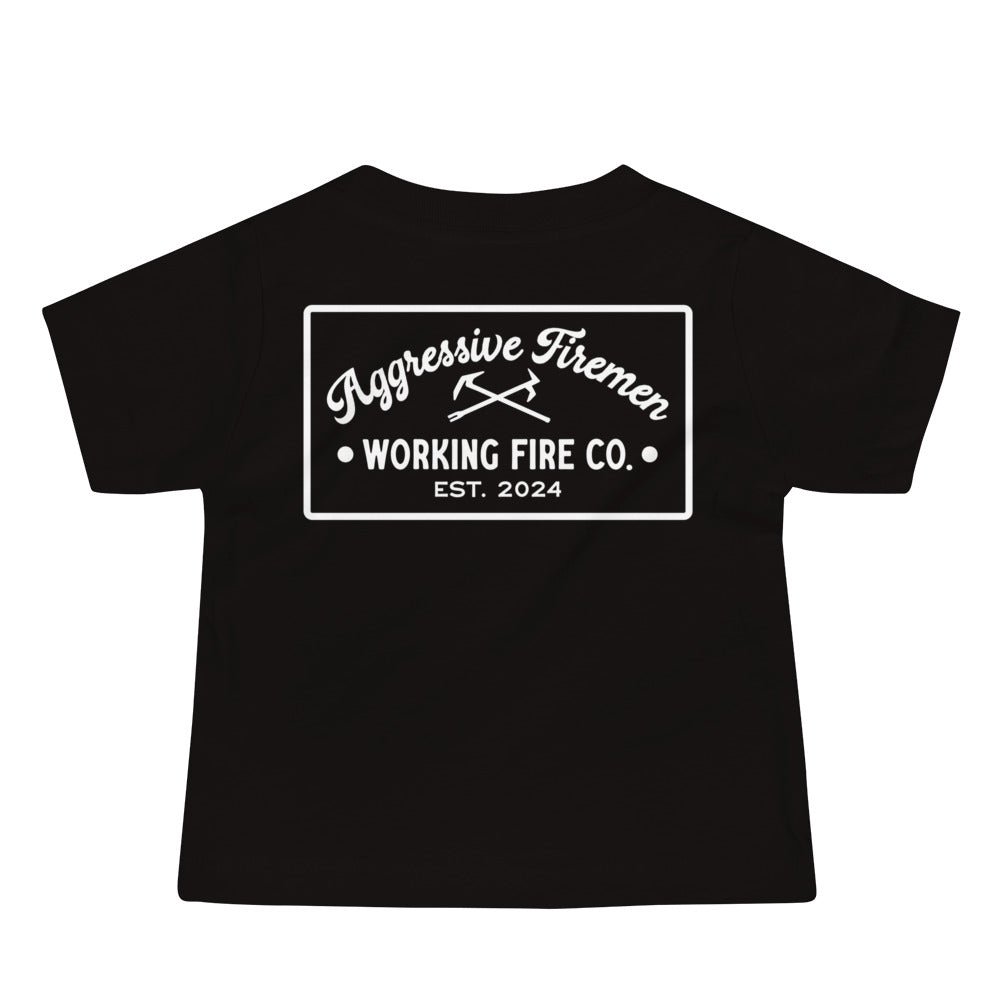 Aggressive Firemen Baby Short Sleeve Tee - Working Fire Co