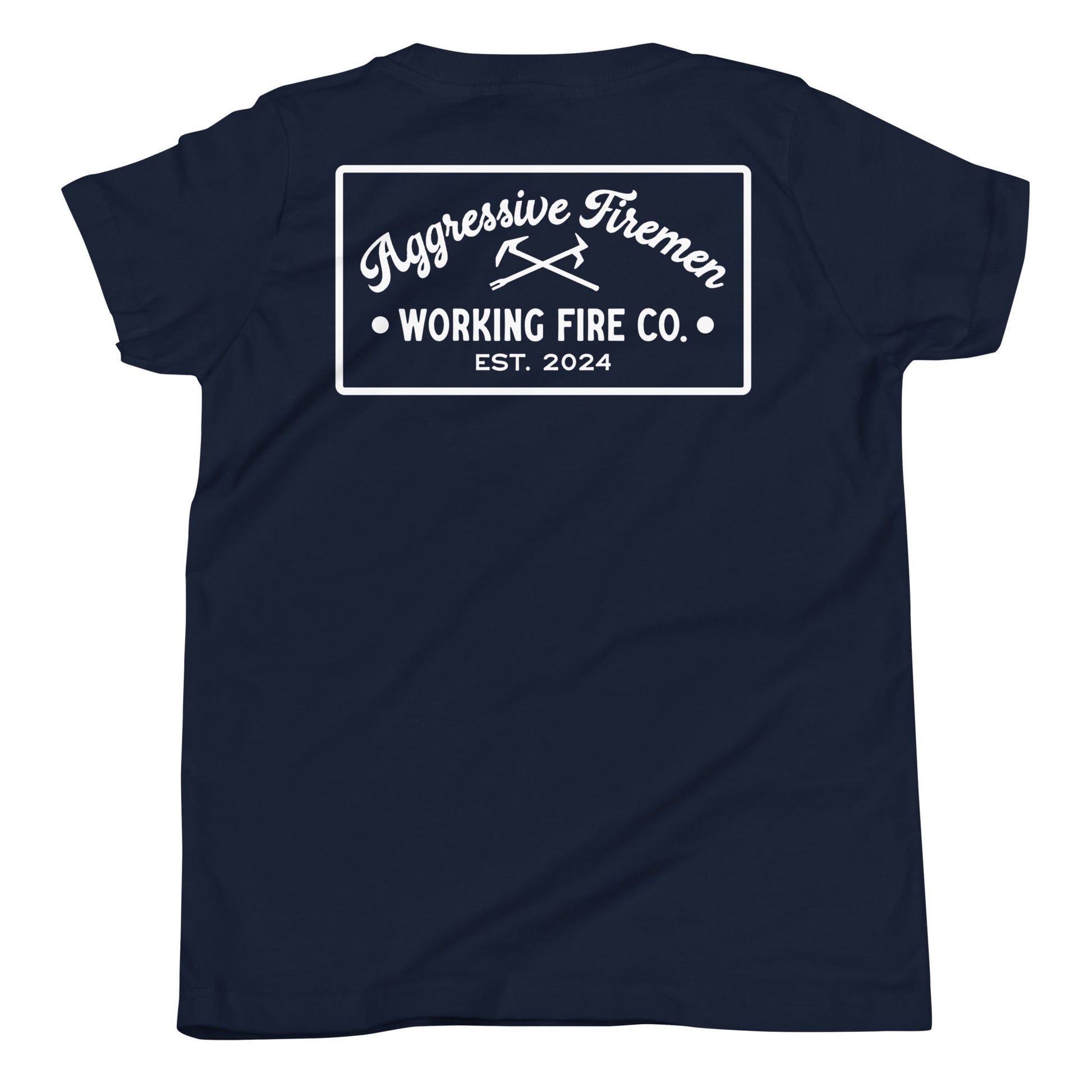Aggressive Firemen Youth Short Sleeve T-Shirt - Working Fire Co