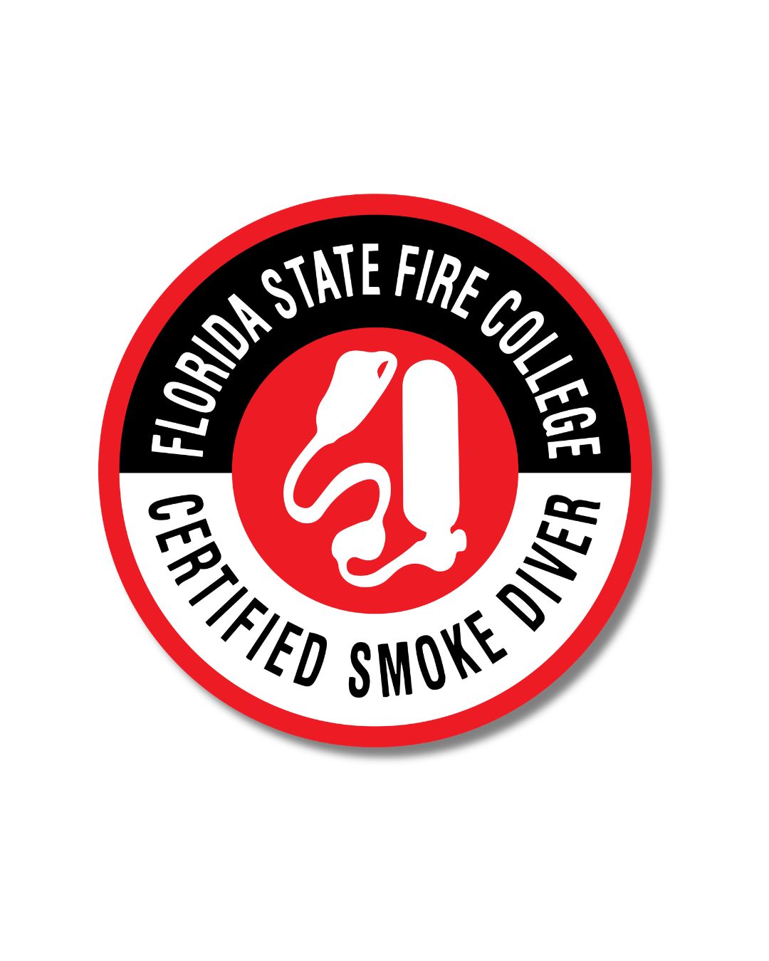 Florida Smoke Diver Circle Badge Sticker