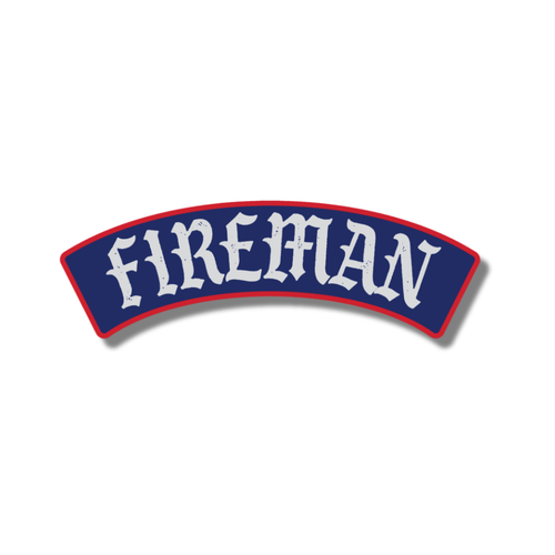 Fireman Rocker Sticker