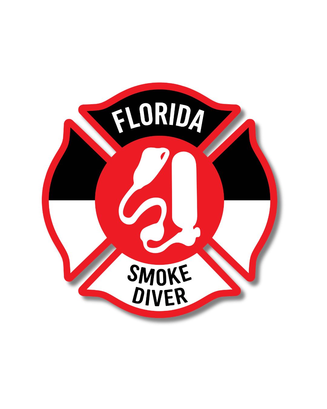 Florida Smoke Diver Maltese Sticker