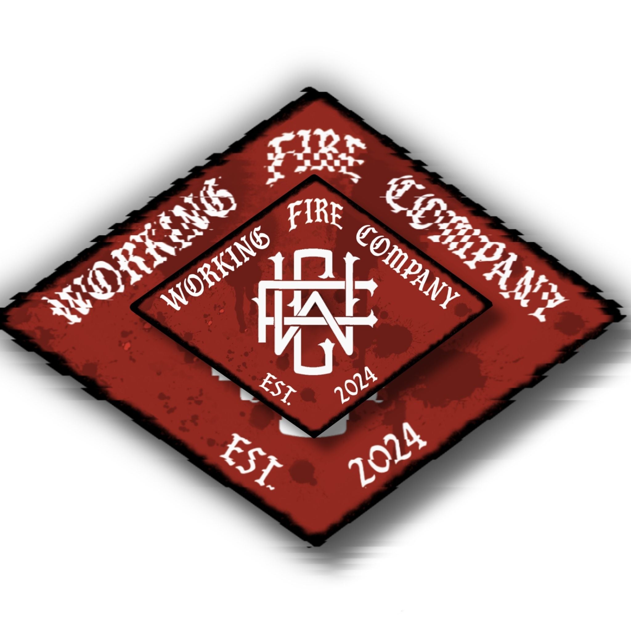 Working Fire Company Red Badge Sticker