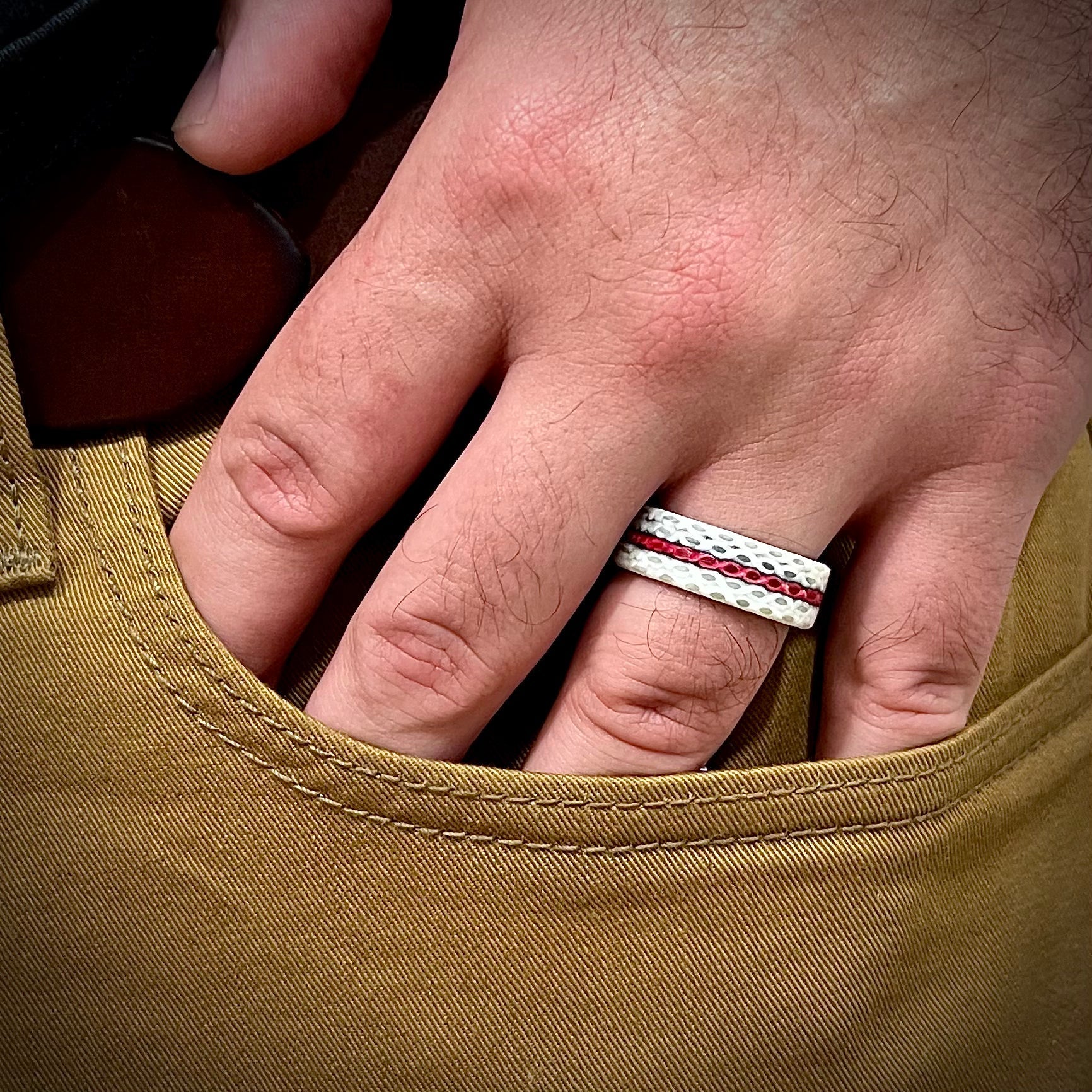 Thin Red Line - Fire Hose Ring - Working Fire Co
