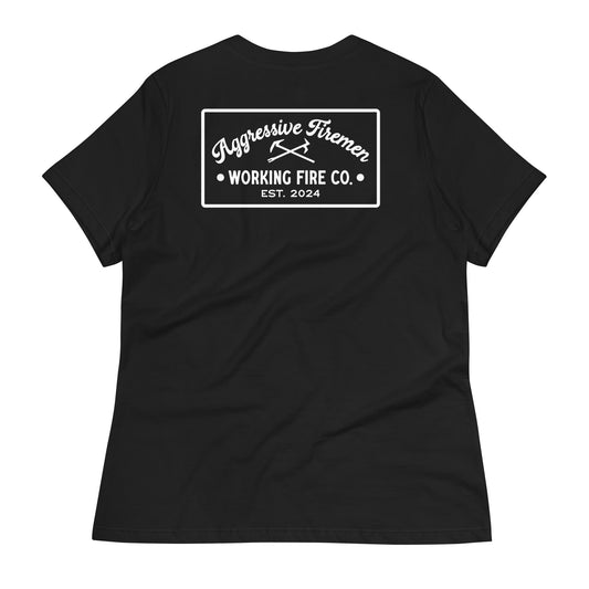 Women's Aggressive Firemen Badge Tee - Working Fire Co